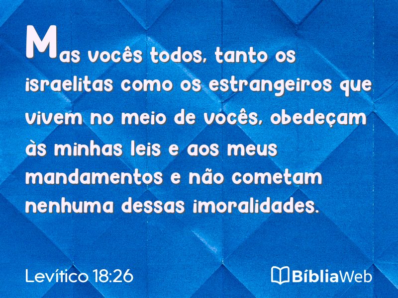 Levítico 18:26 em imagem para compartilhar