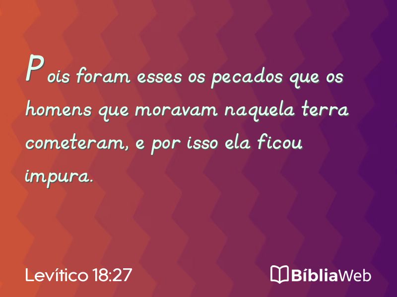 Levítico 18:27 em imagem para compartilhar