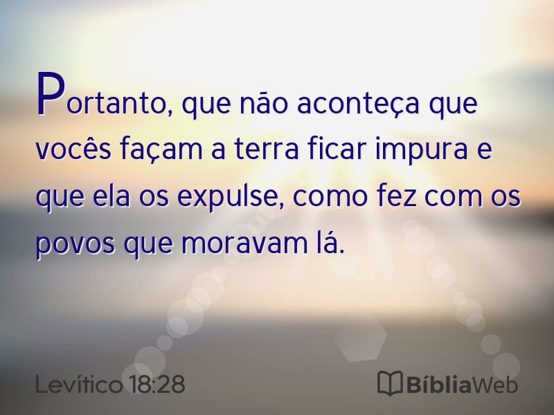 Levítico 18:28 em imagem para compartilhar