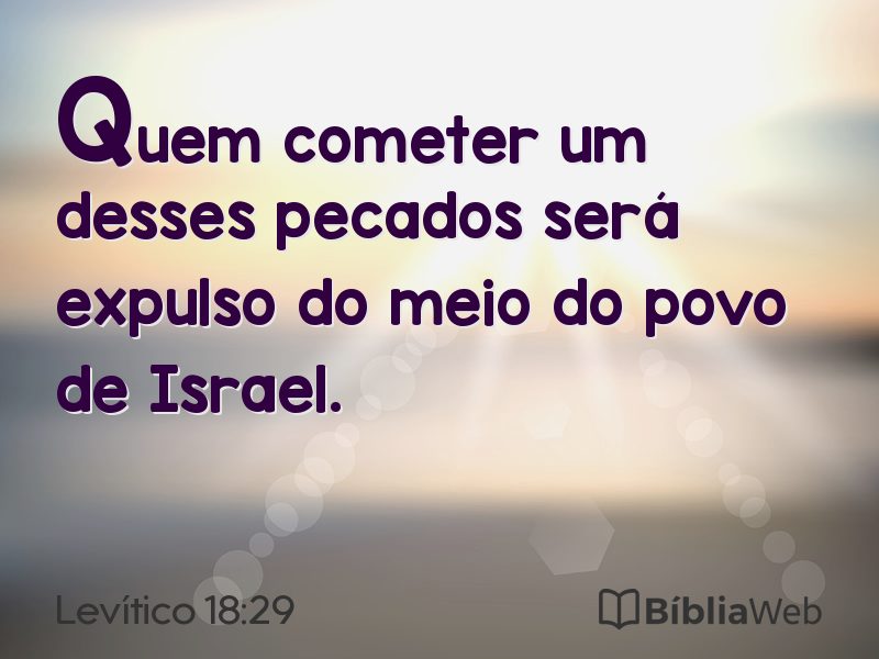 Levítico 18:29 em imagem para compartilhar