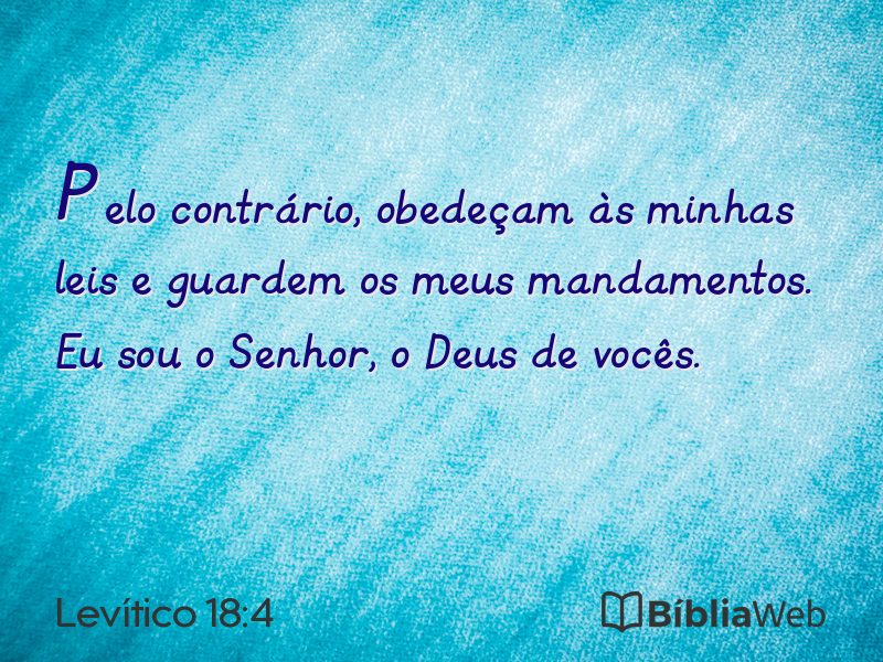 Levítico 18:4 em imagem para compartilhar