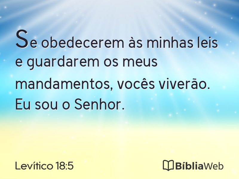 Levítico 18:5 em imagem para compartilhar