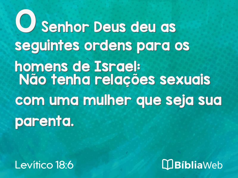 Levítico 18:6 em imagem para compartilhar