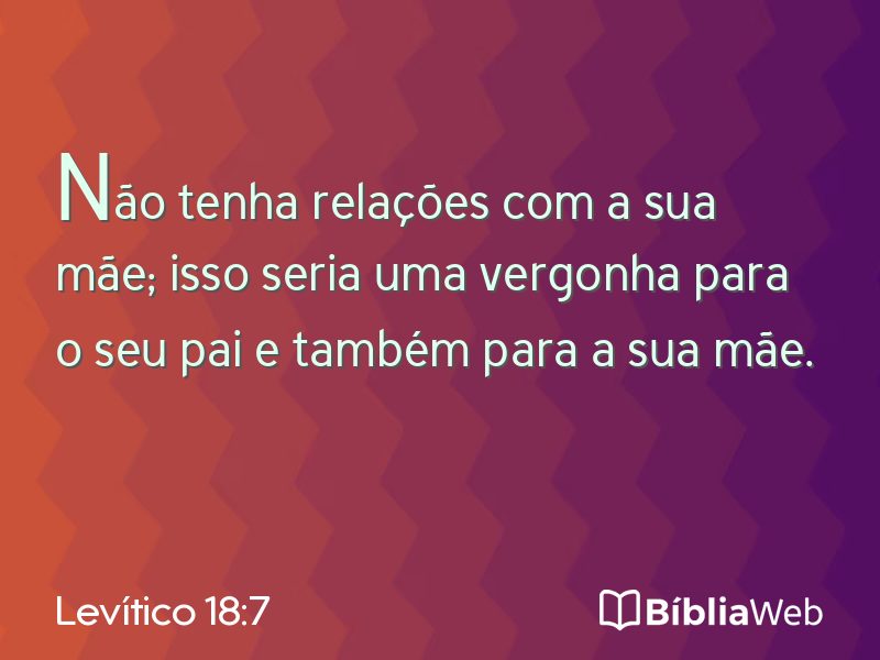 Levítico 18:7 em imagem para compartilhar