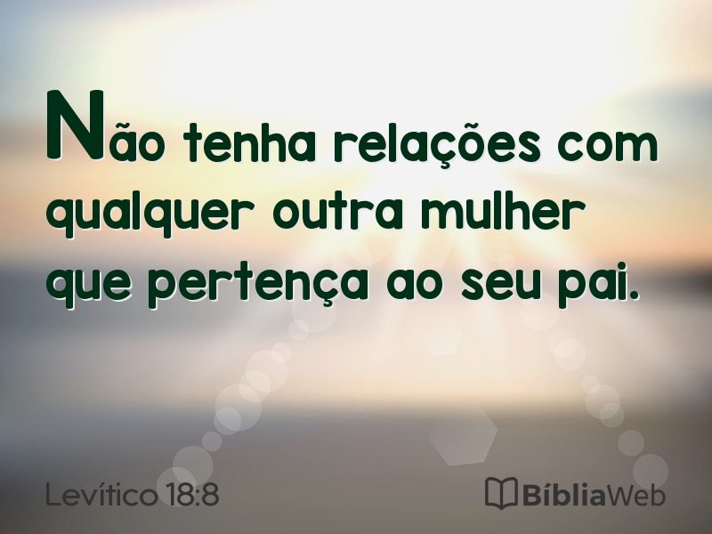 Levítico 18:8 em imagem para compartilhar