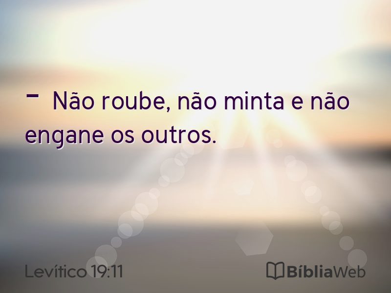 Levítico 19:11 em imagem para compartilhar