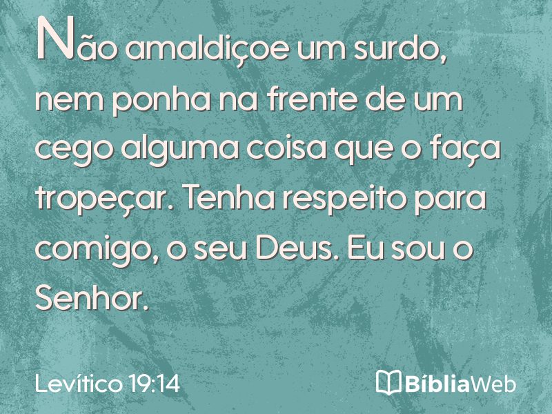 Levítico 19:14 em imagem para compartilhar
