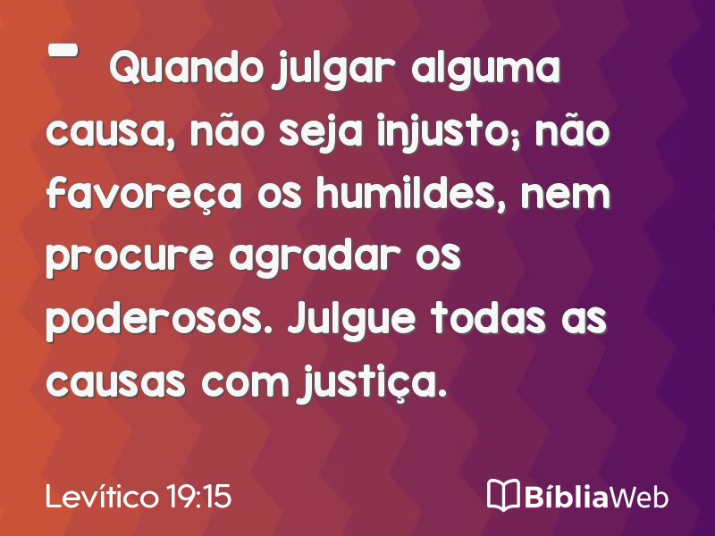 Levítico 19:15 em imagem para compartilhar