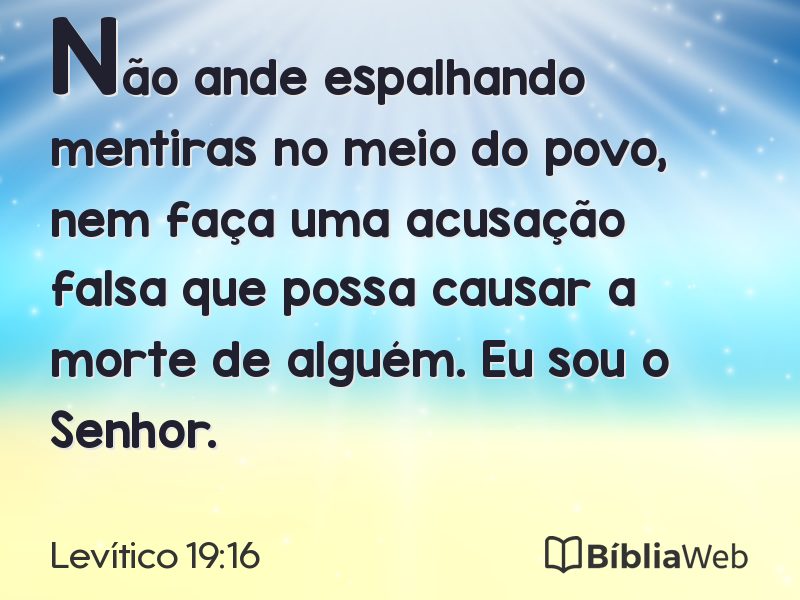Levítico 19:16 em imagem para compartilhar