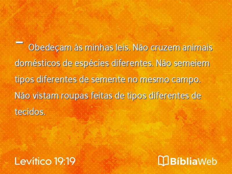 Levítico 19:19 em imagem para compartilhar