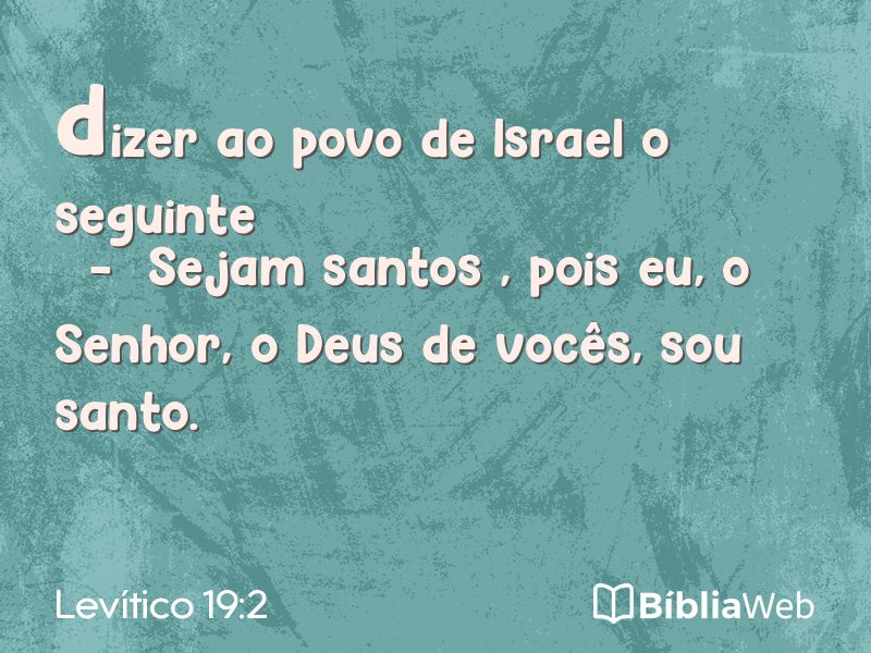 Levítico 19:2 em imagem para compartilhar