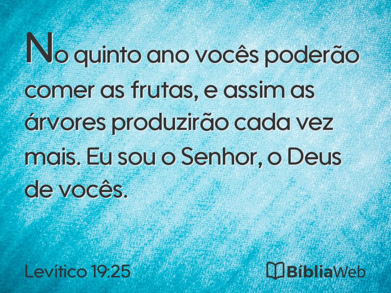 Levítico 19:25 em imagem para compartilhar