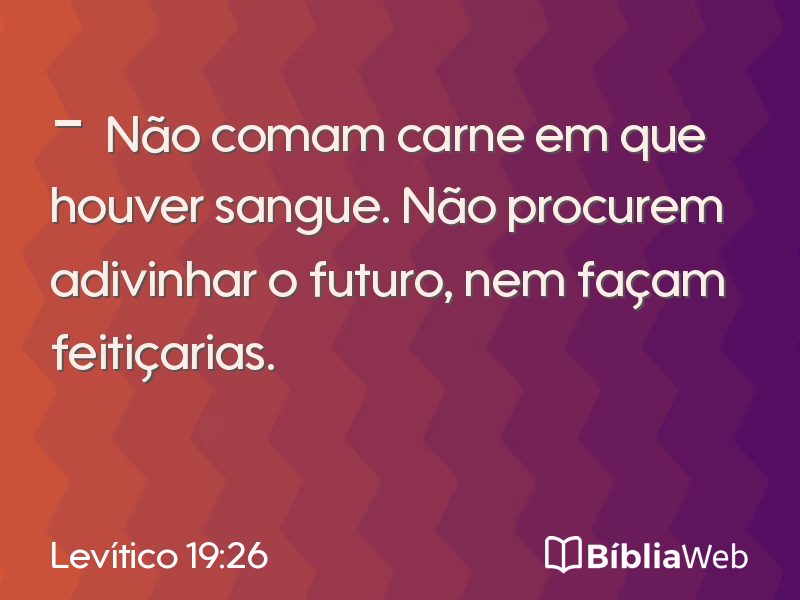 Levítico 19:26 em imagem para compartilhar