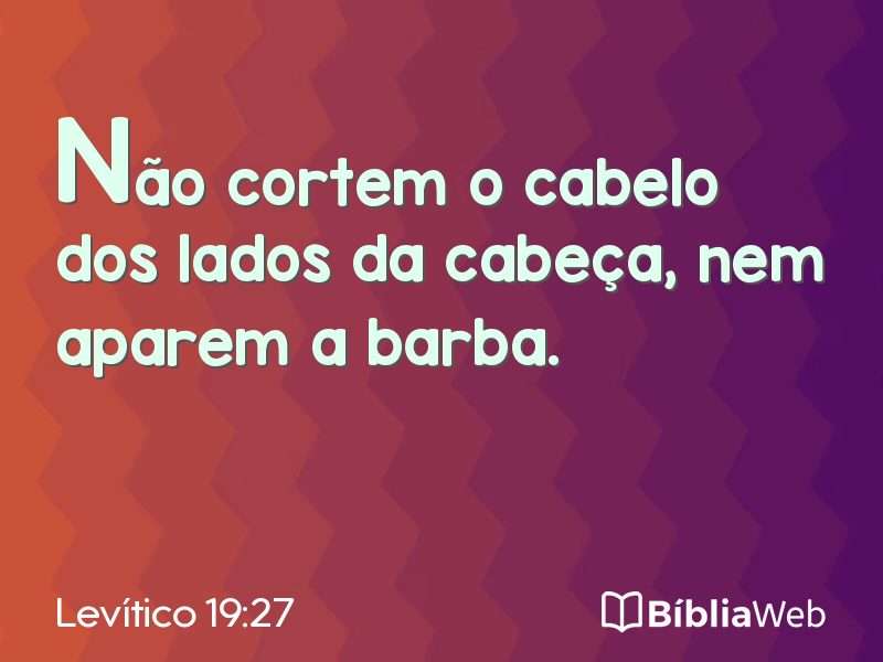 Levítico 19:27 em imagem para compartilhar