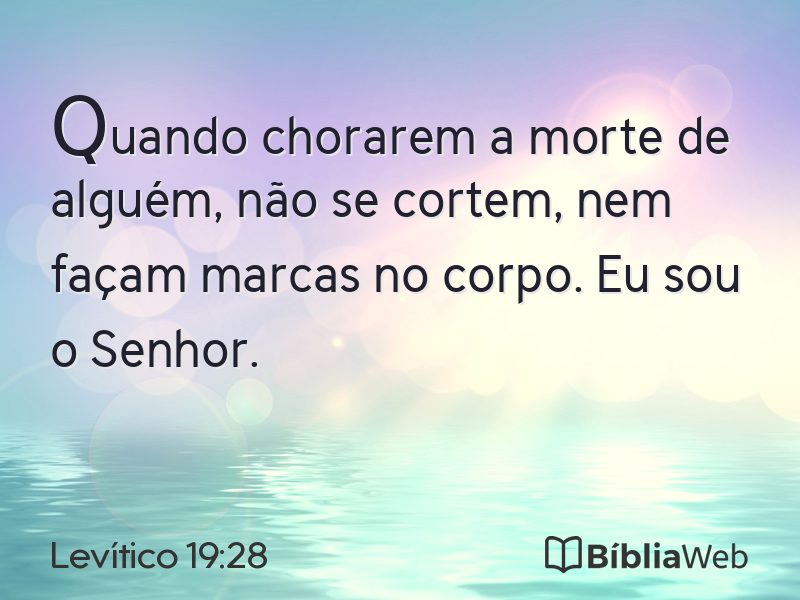 Levítico 19:28 em imagem para compartilhar