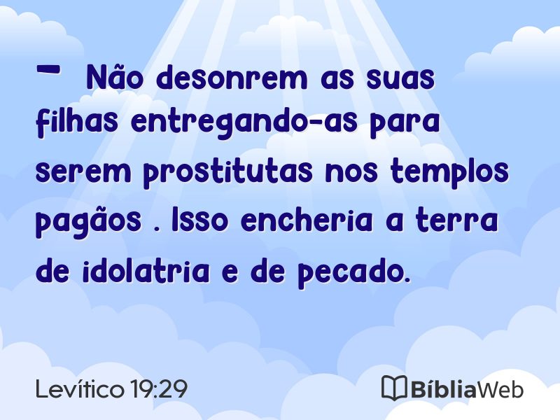 Levítico 19:29 em imagem para compartilhar