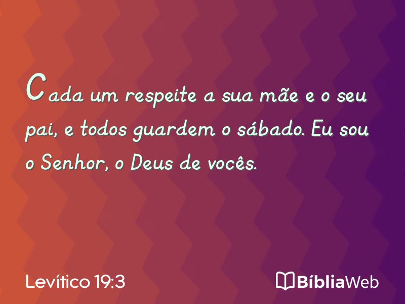 Levítico 19:3 em imagem para compartilhar