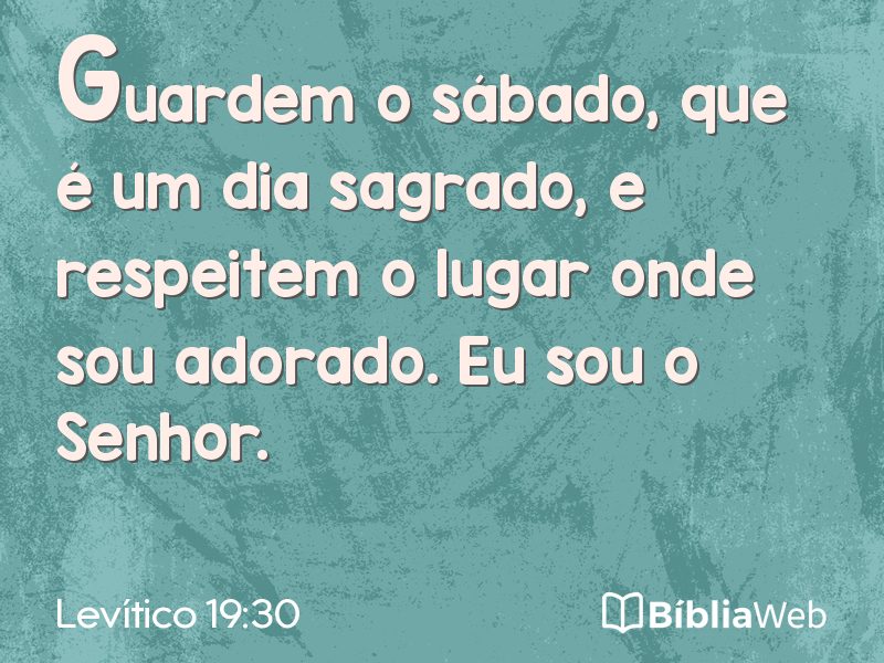 Levítico 19:30 em imagem para compartilhar