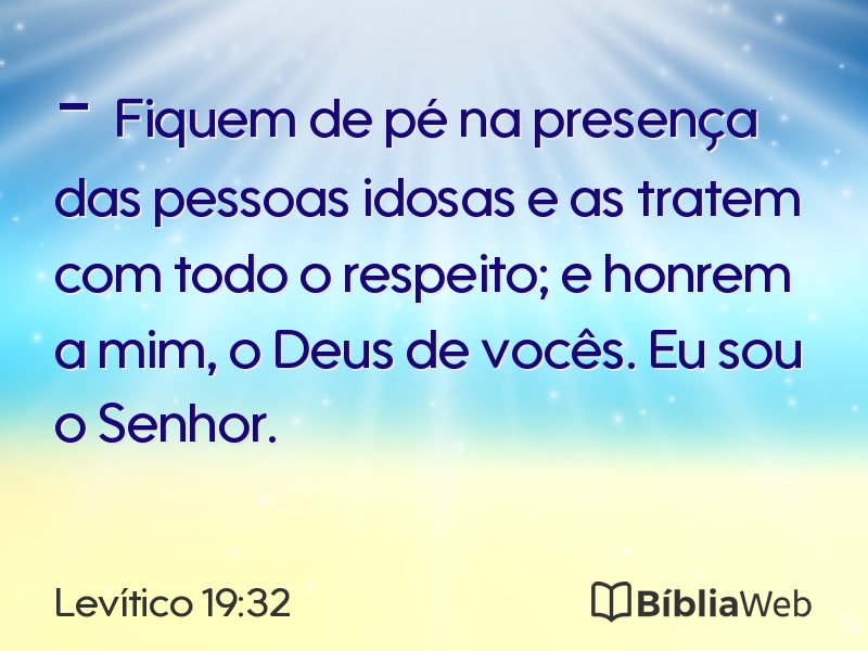 Levítico 19:32 em imagem para compartilhar