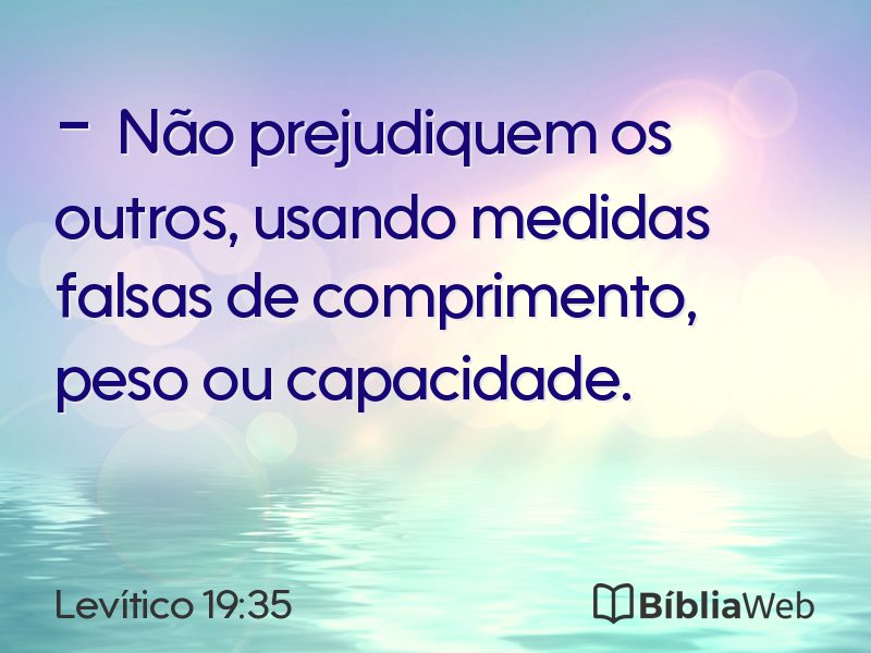 Levítico 19:35 em imagem para compartilhar