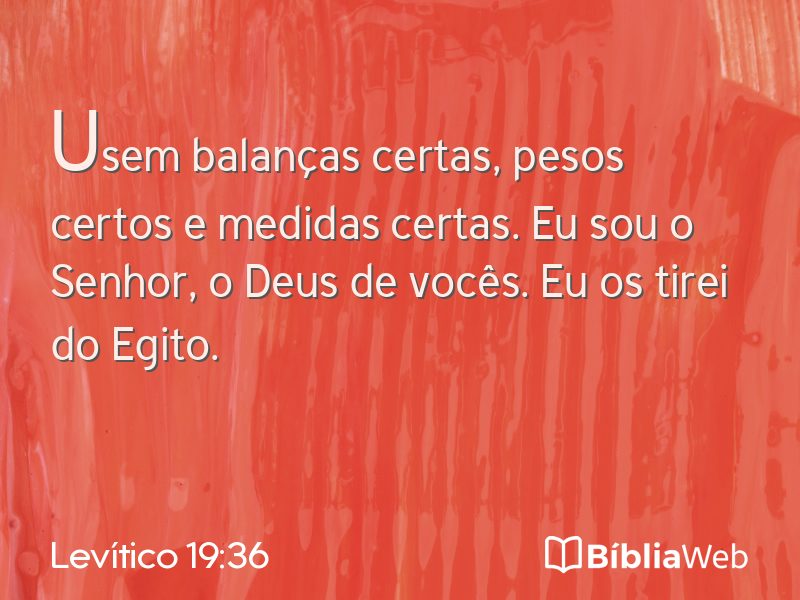Levítico 19:36 em imagem para compartilhar