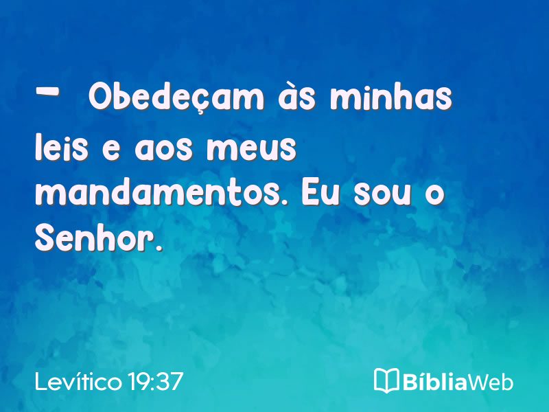 Levítico 19:37 em imagem para compartilhar