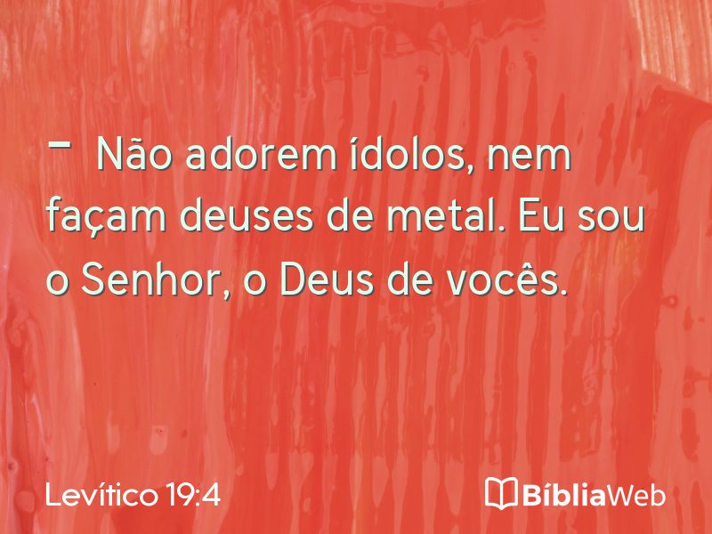 Levítico 19:4 em imagem para compartilhar