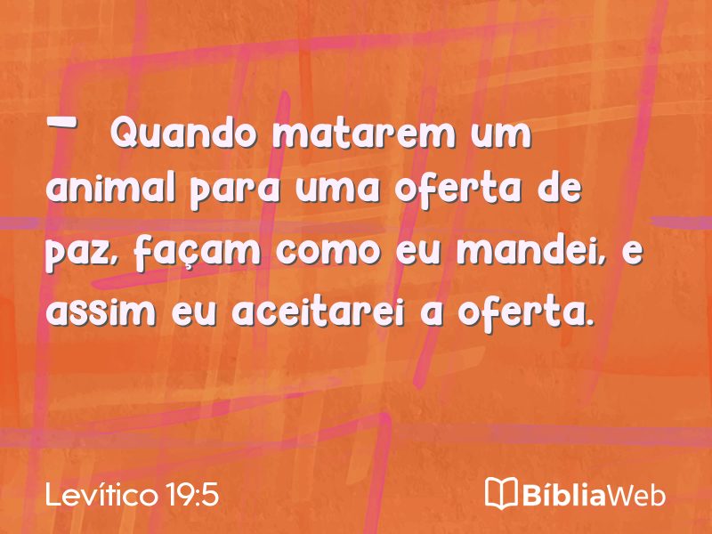Levítico 19:5 em imagem para compartilhar