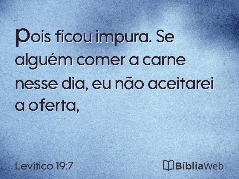 Levítico 19:7 em imagem para compartilhar