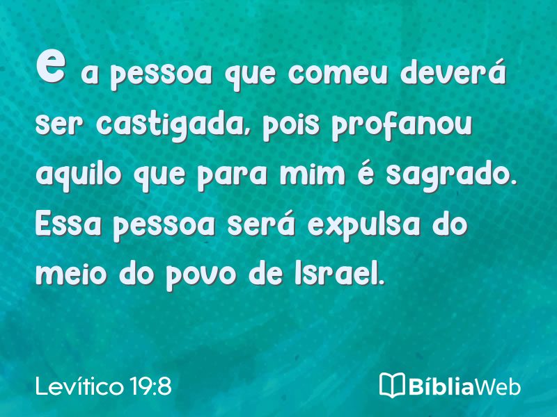 Levítico 19:8 em imagem para compartilhar