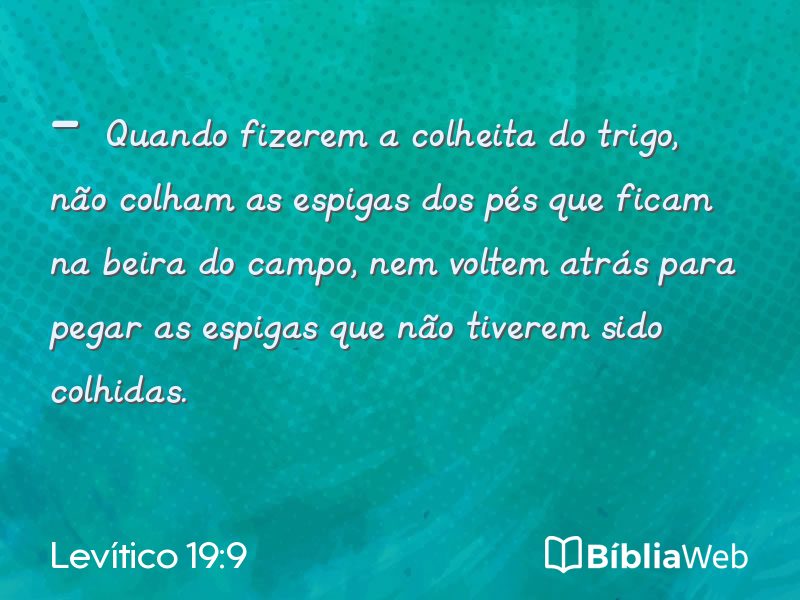 Levítico 19:9 em imagem para compartilhar