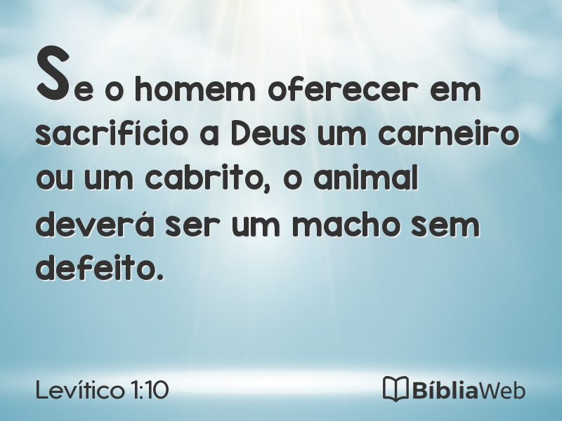 Levítico 1:10 em imagem para compartilhar