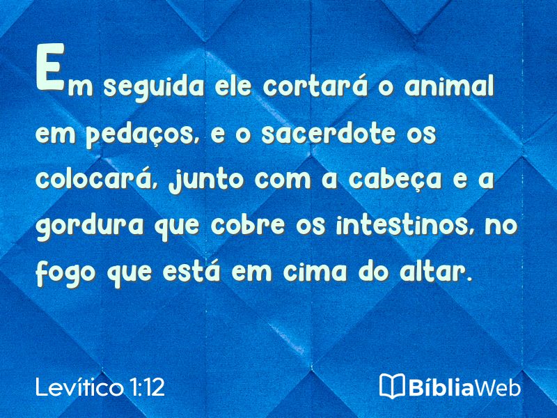 Levítico 1:12 em imagem para compartilhar