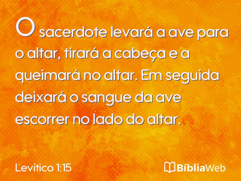 Levítico 1:15 em imagem para compartilhar