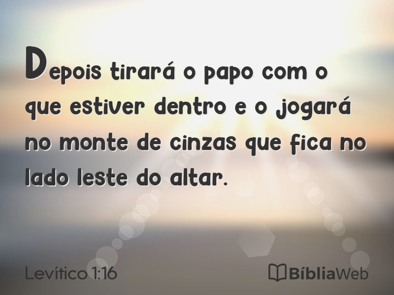 Levítico 1:16 em imagem para compartilhar