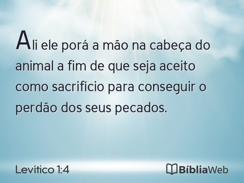 Levítico 1:4 em imagem para compartilhar