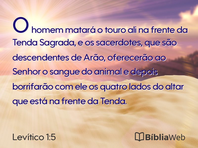 Levítico 1:5 em imagem para compartilhar