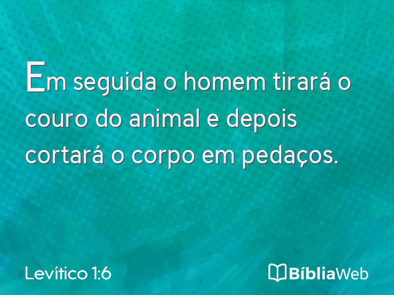 Levítico 1:6 em imagem para compartilhar