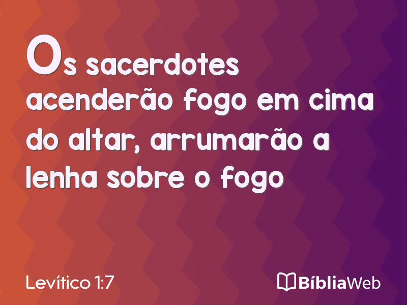 Levítico 1:7 em imagem para compartilhar
