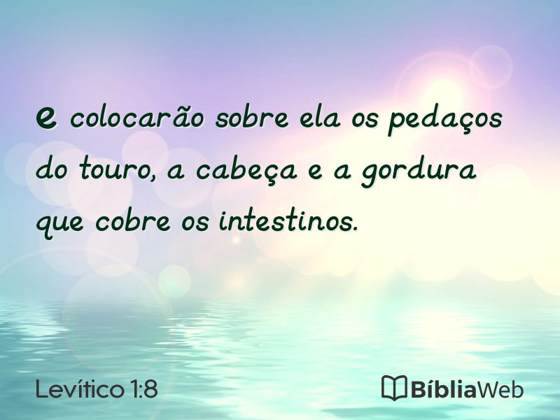 Levítico 1:8 em imagem para compartilhar