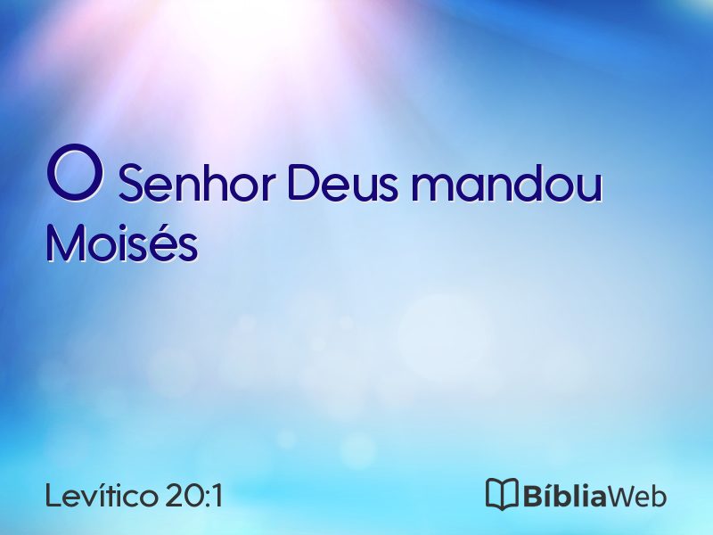 Levítico 20:1 em imagem para compartilhar