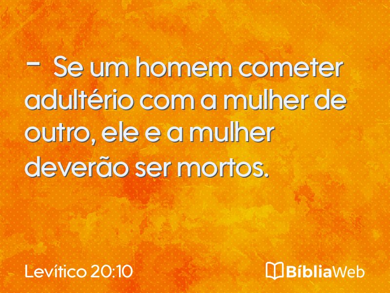 Levítico 20:10 em imagem para compartilhar