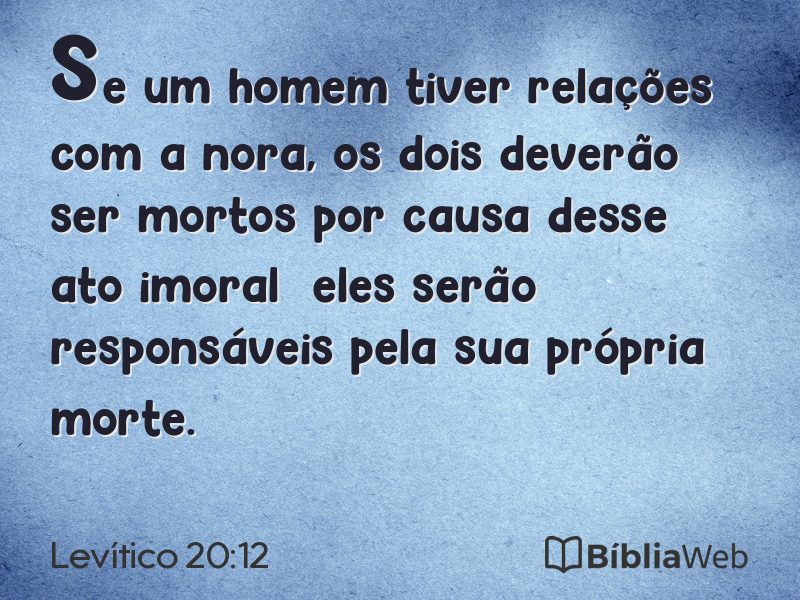 Levítico 20:12 em imagem para compartilhar