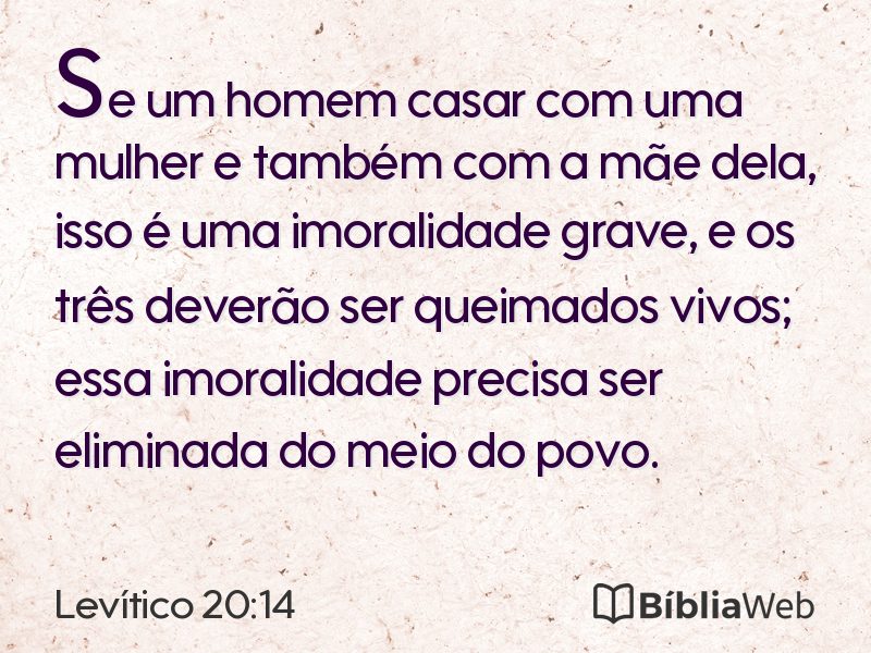 Levítico 20:14 em imagem para compartilhar