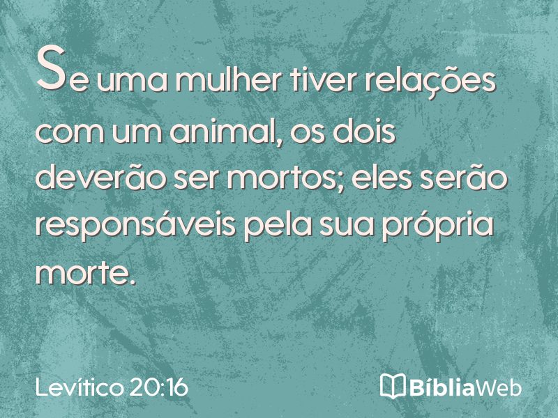 Levítico 20:16 em imagem para compartilhar
