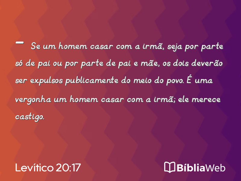 Levítico 20:17 em imagem para compartilhar