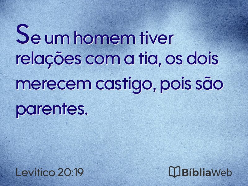 Levítico 20:19 em imagem para compartilhar