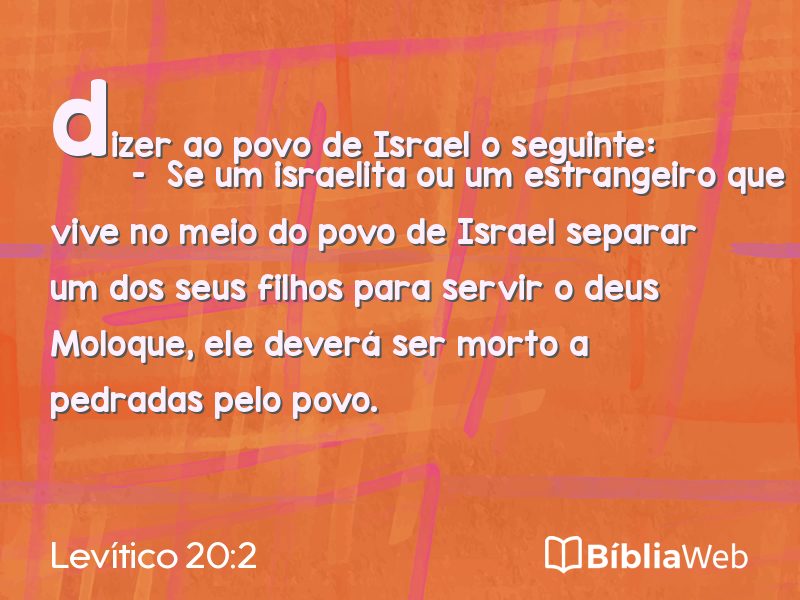 Levítico 20:2 em imagem para compartilhar
