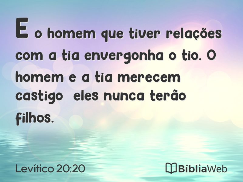 Levítico 20:20 em imagem para compartilhar