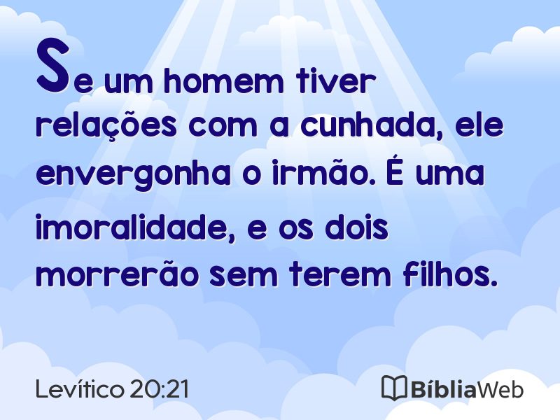 Levítico 20:21 em imagem para compartilhar